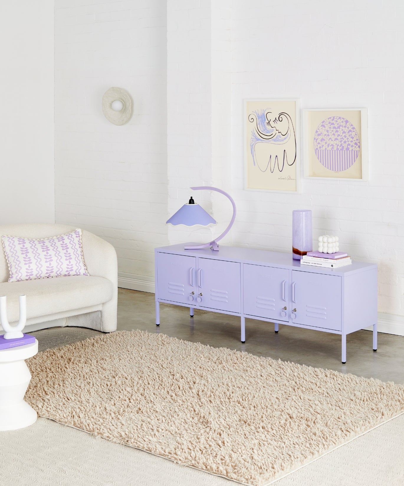 The Standard Locker in Lilac — lifestyle