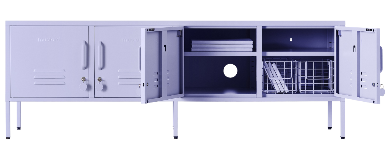 The Standard Locker in Lilac — open