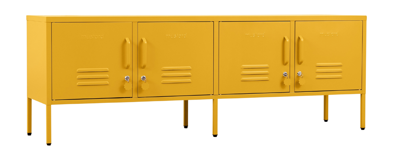 The Standard Locker in Mustard — angled