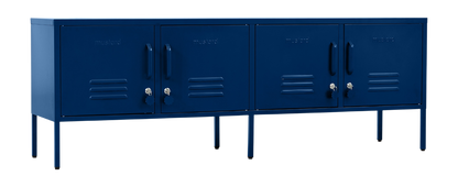 The Standard Locker in Navy — angled