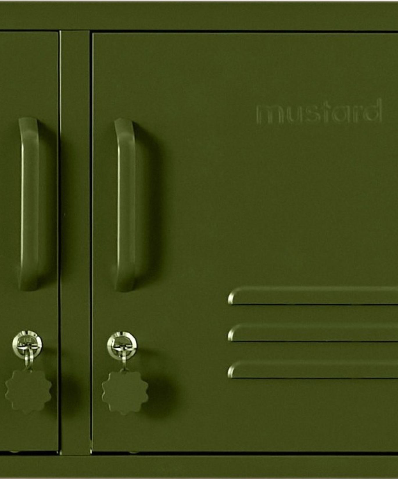 The Standard Locker in Olive — close-up