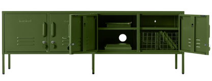 The Standard Locker in Olive — open