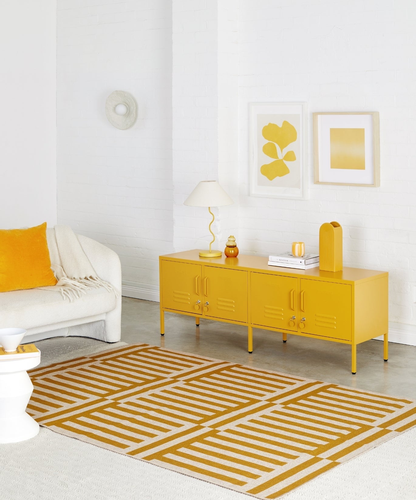 The Standard Locker in Mustard — lifestyle