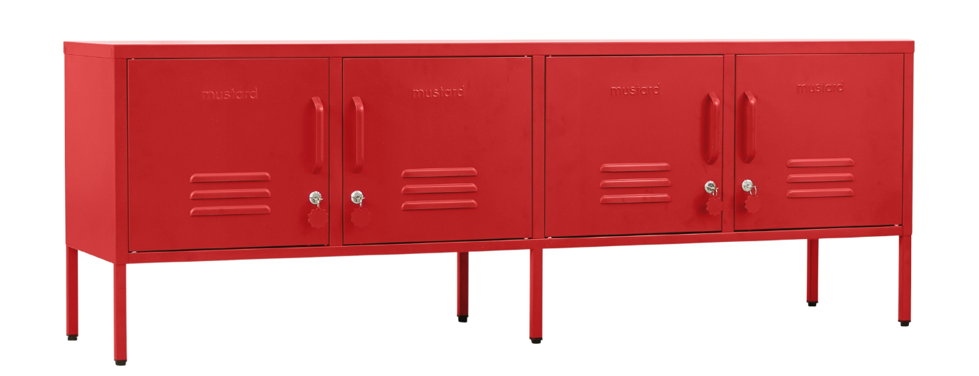 The Standard Locker in Poppy — angled