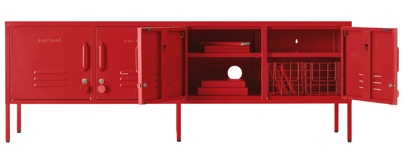 The Standard Locker in Poppy — open