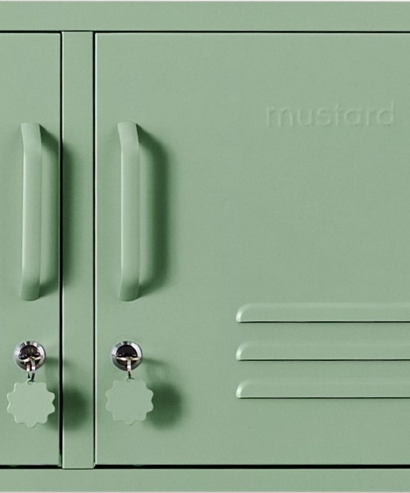 The Standard Locker in Sage — close-up