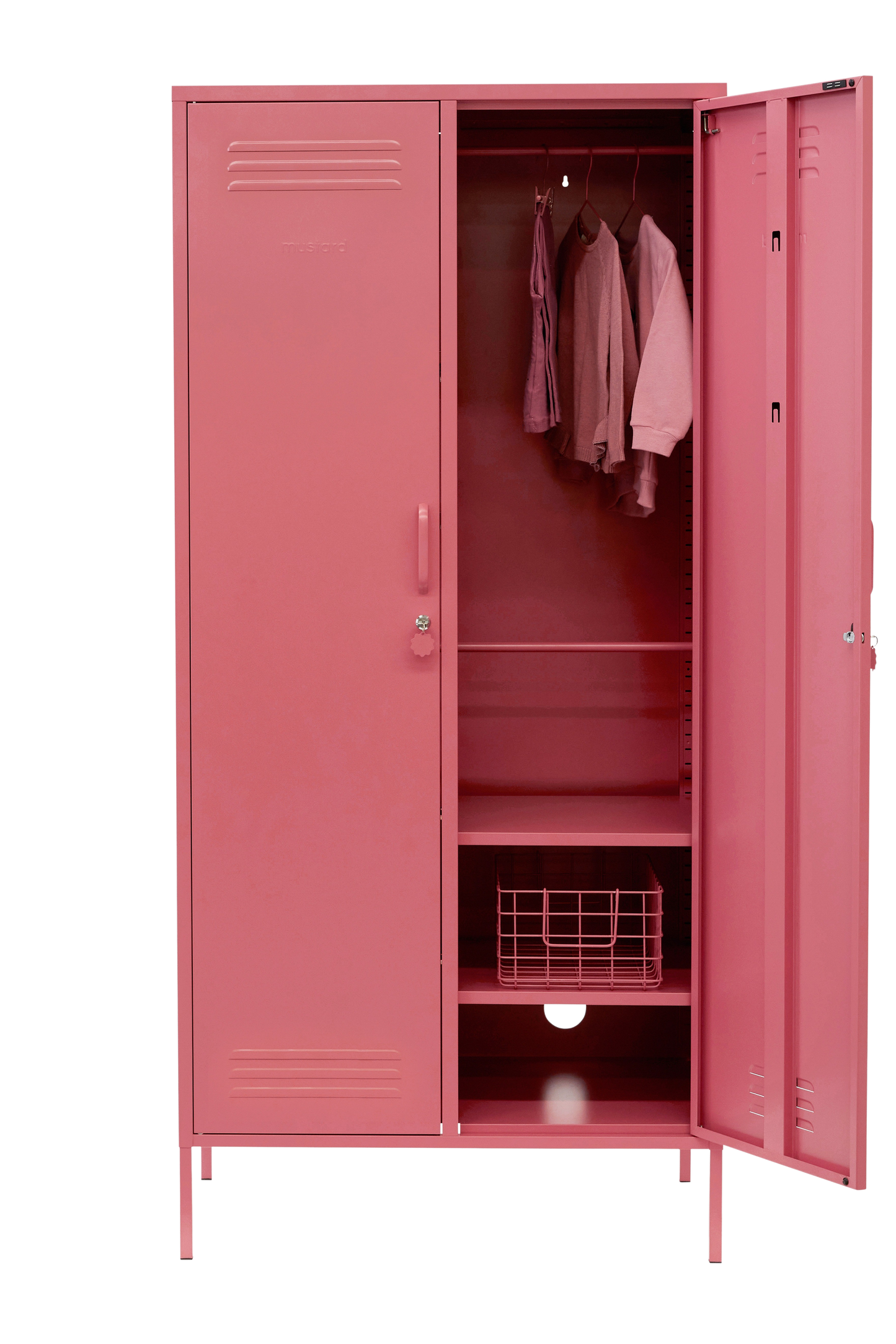 The Twinny Locker in Berry — open