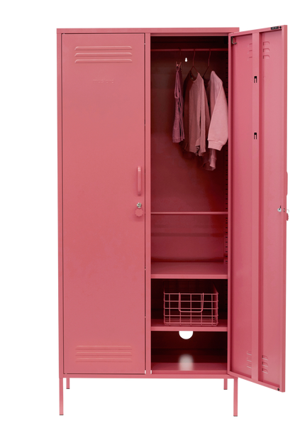 The Twinny Locker in Berry — open