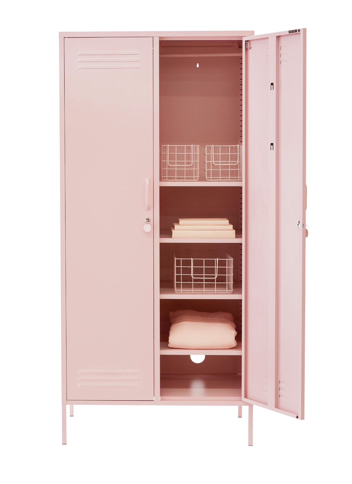 The Twinny Locker in Blush — open