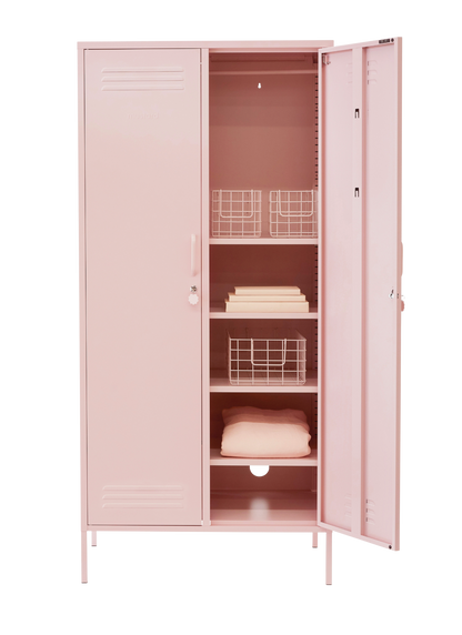 The Twinny Locker in Blush — open