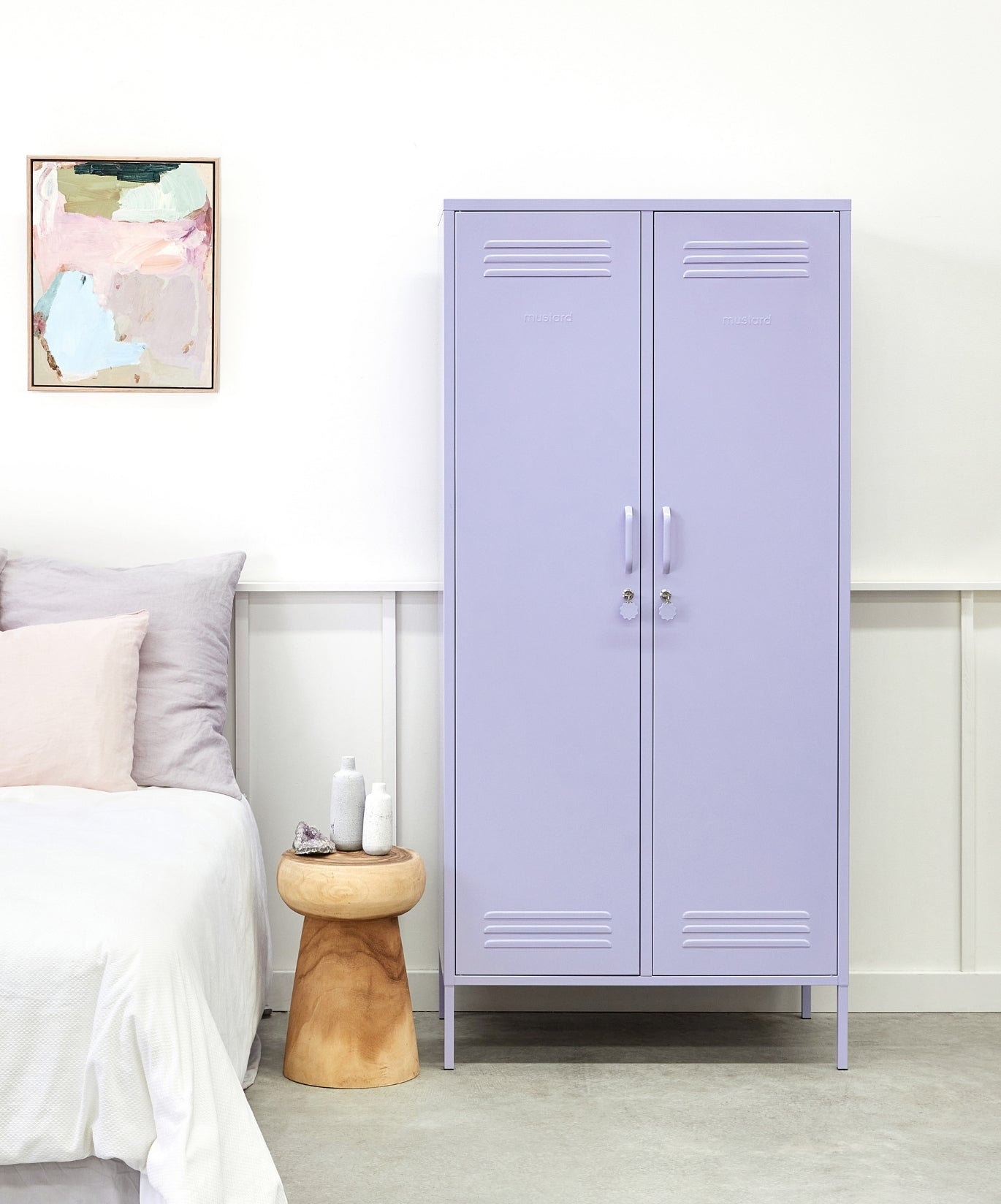The Twinny Locker in Lilac — lifestyle