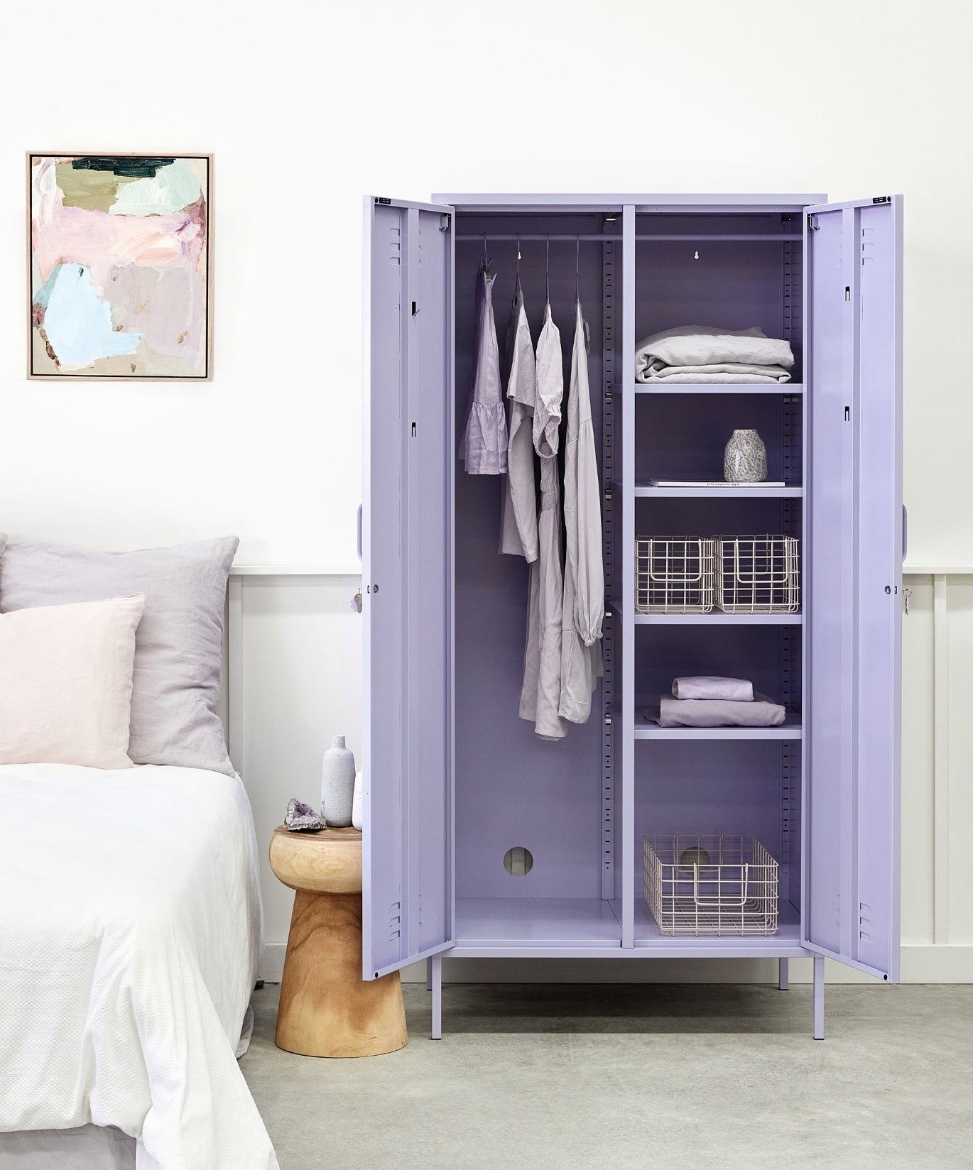 The Twinny Locker in Lilac — lifestyle 3