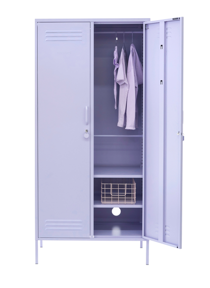 The Twinny Locker in Lilac — open