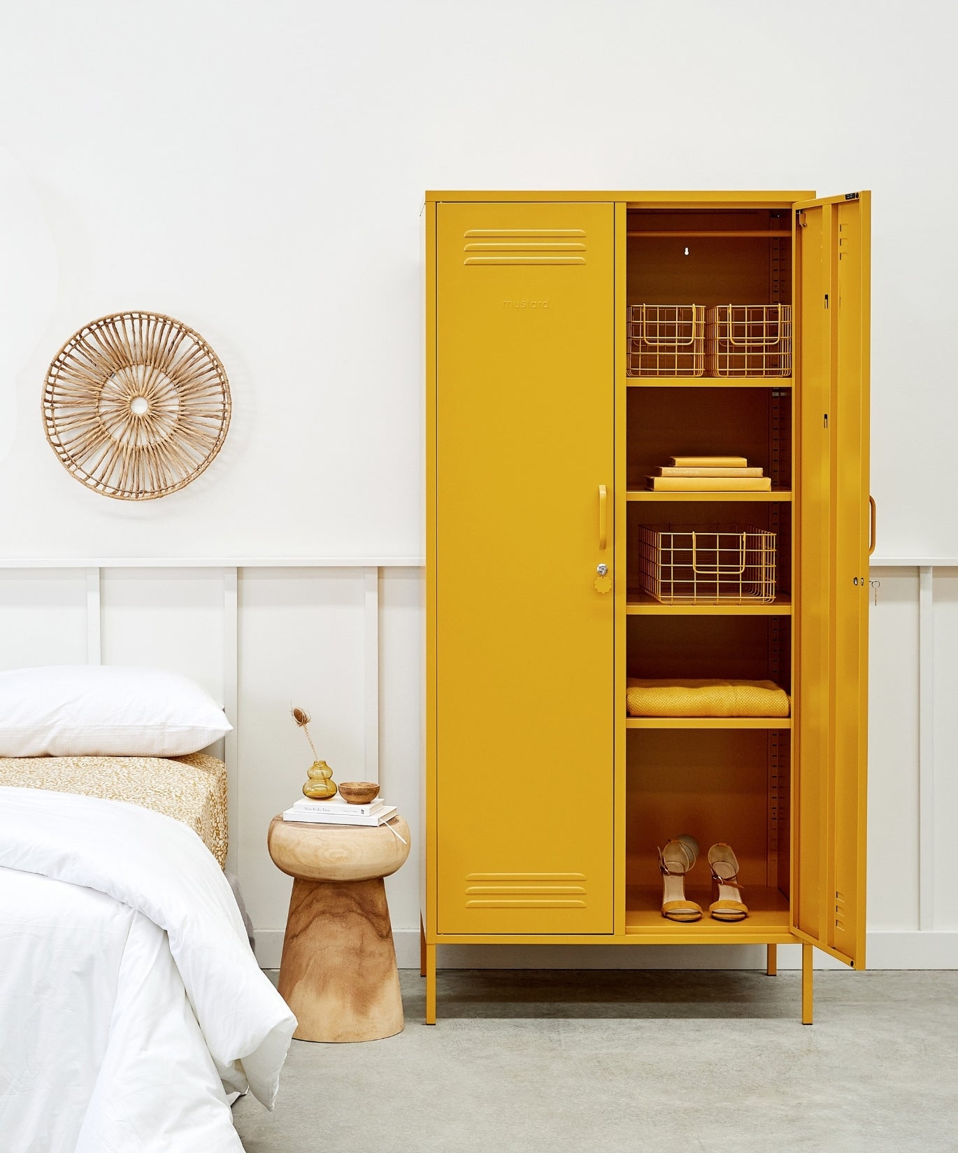 The Twinny Locker in Mustard — lifestyle 2