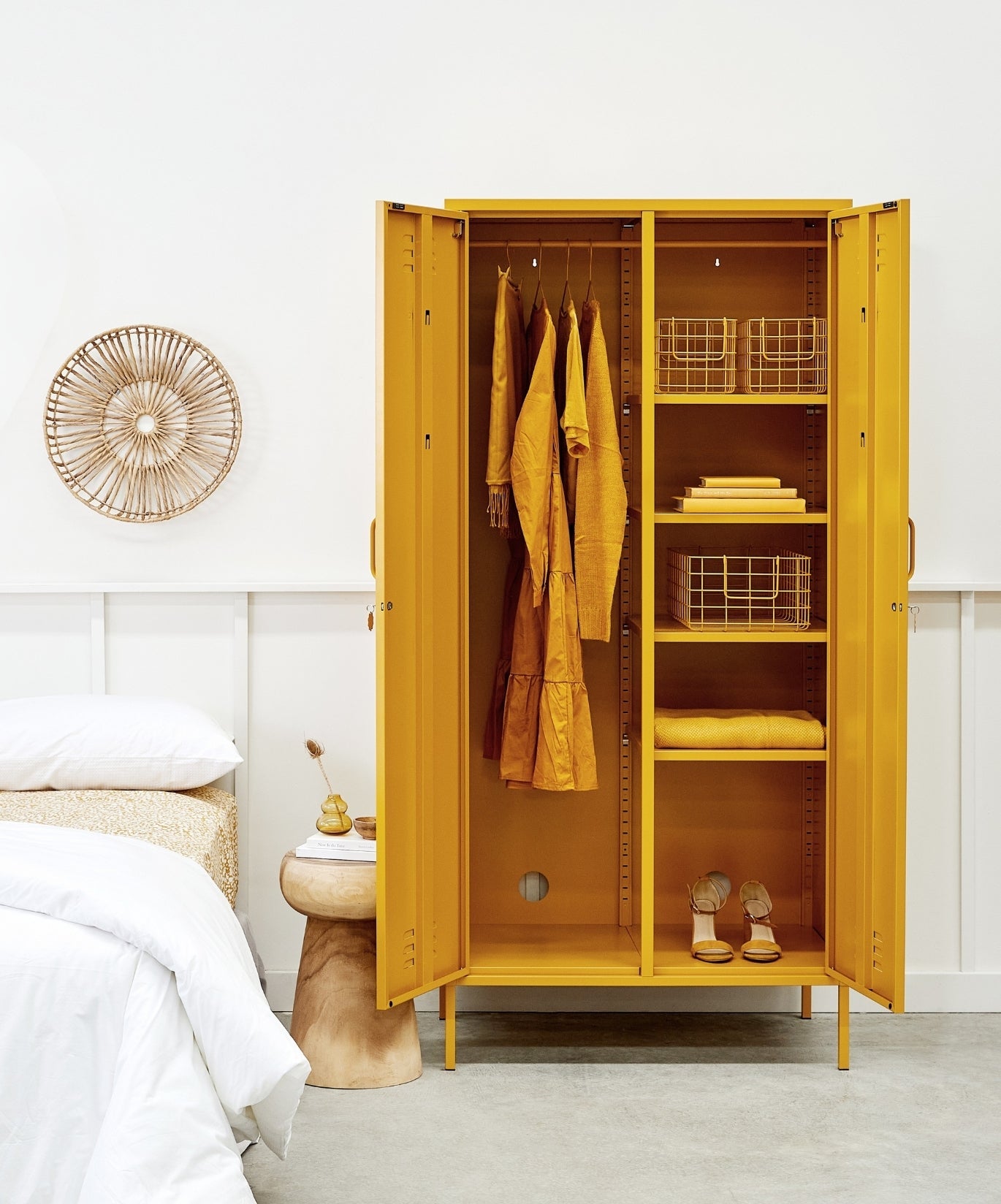 The Twinny Locker in Mustard — lifestyle 3