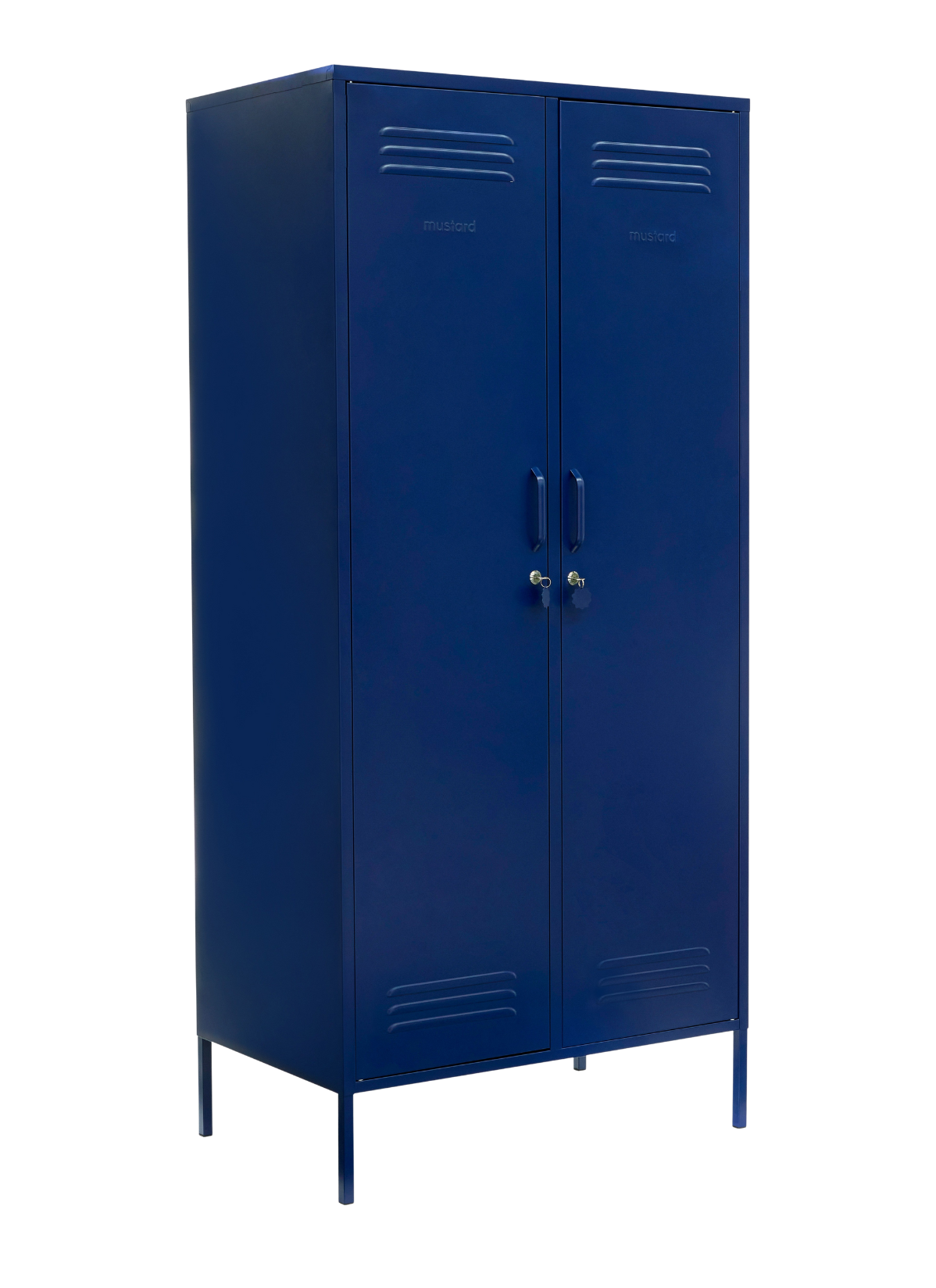 The Twinny Locker in Navy — angled