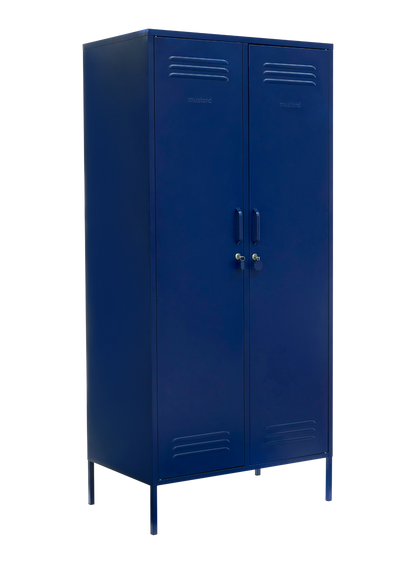 The Twinny Locker in Navy — angled
