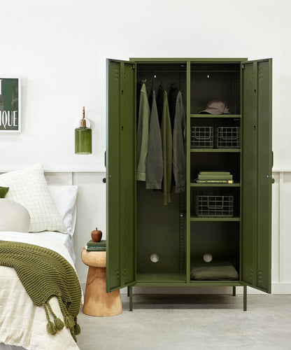 The Twinny Locker in Olive — lifestyle 3