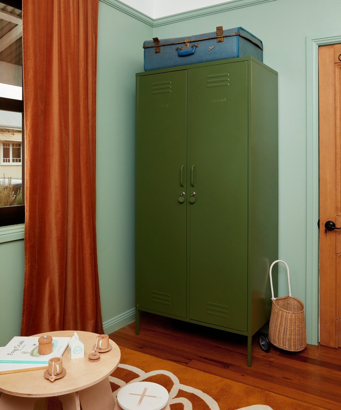 The Twinny Locker in Olive — lifestyle 4