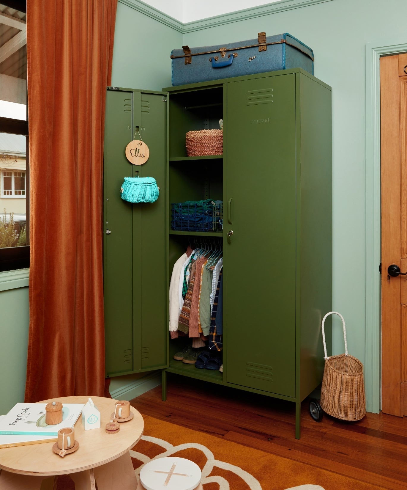 The Twinny Locker in Olive — lifestyle 5