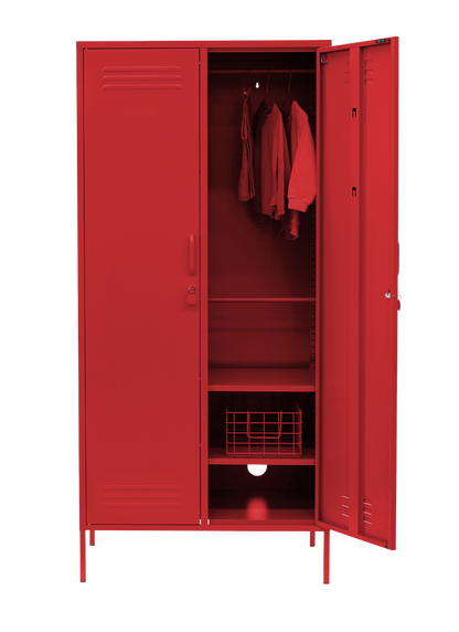 The Twinny Locker in Poppy — open