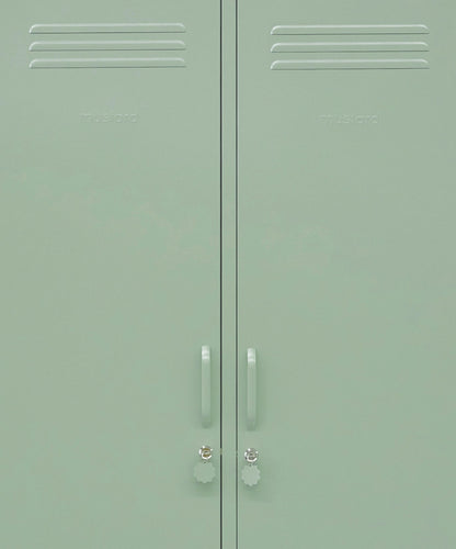 The Twinny Locker in Sage — close-up