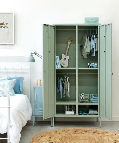The Twinny Locker in Sage — lifestyle open