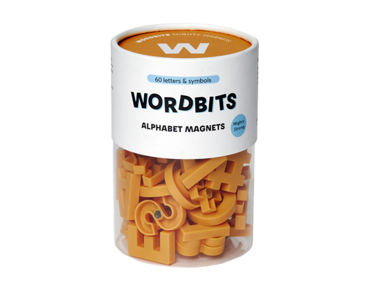 Wordbits Alphabet Magnets in Mustard