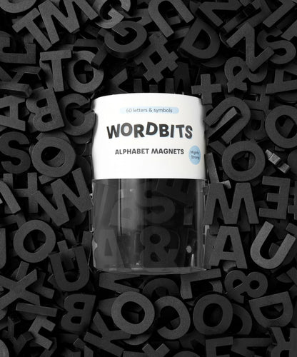 Wordbits Alphabet Magnets in Black