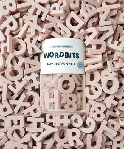 Wordbits Alphabet Magnets in Blush