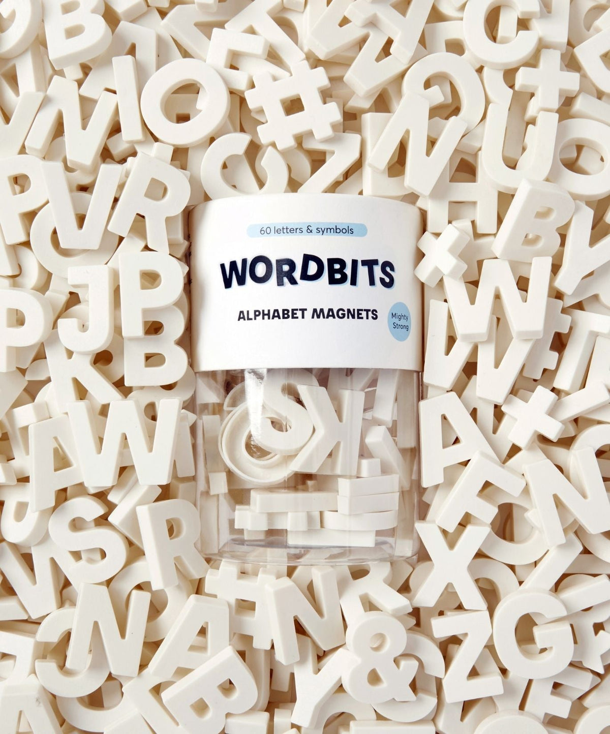 Wordbits Alphabet Magnets in Bone