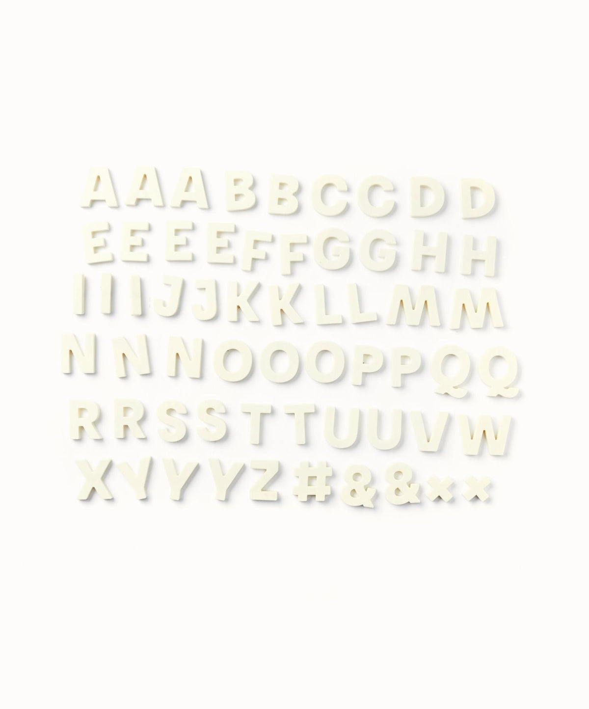 Wordbits Alphabet Magnets in Bone