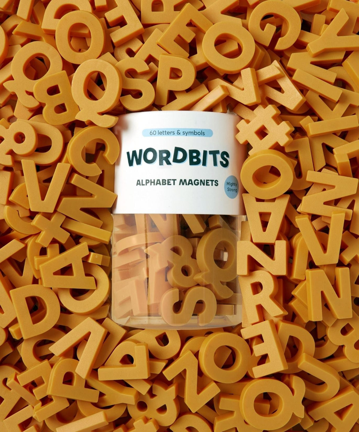 Wordbits Alphabet Magnets in Mustard