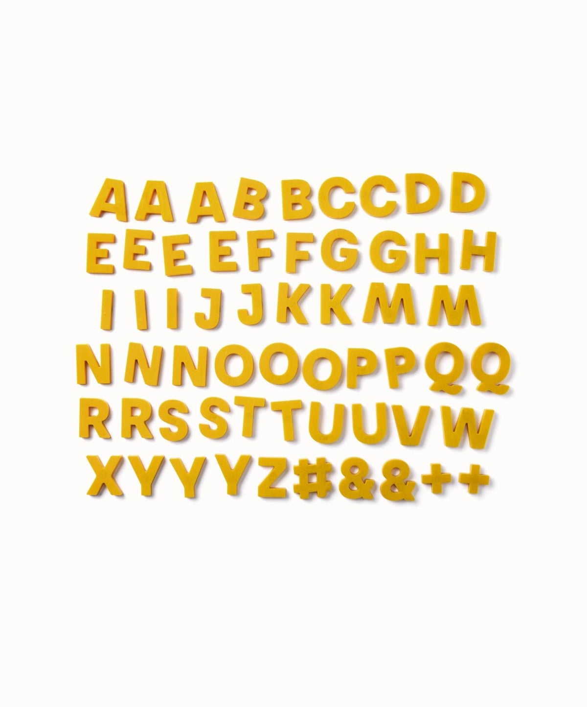 Wordbits Alphabet Magnets in Mustard