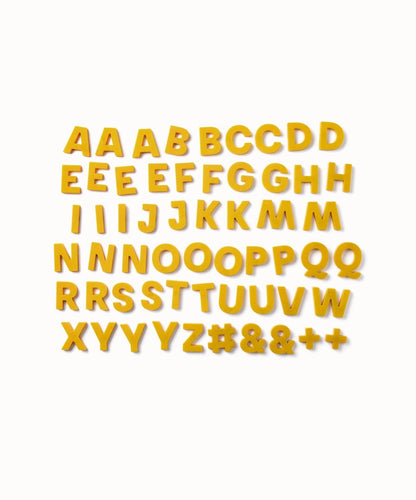 Wordbits Alphabet Magnets in Mustard