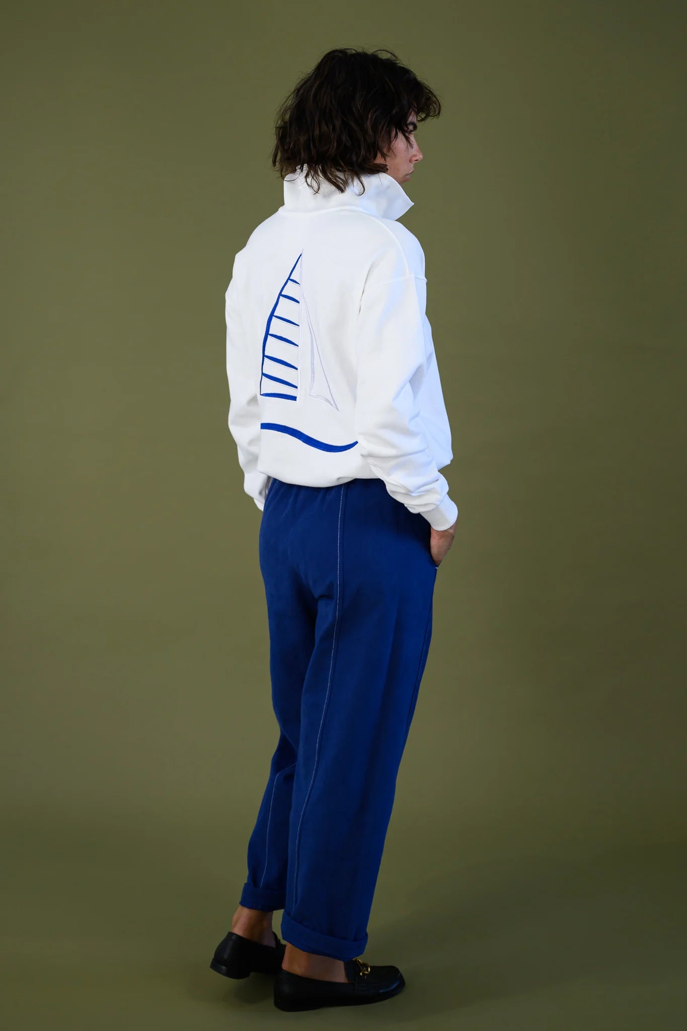 Kennedy - Long Sleeve Polo Sweatshirt by The Boy and I - image 4
