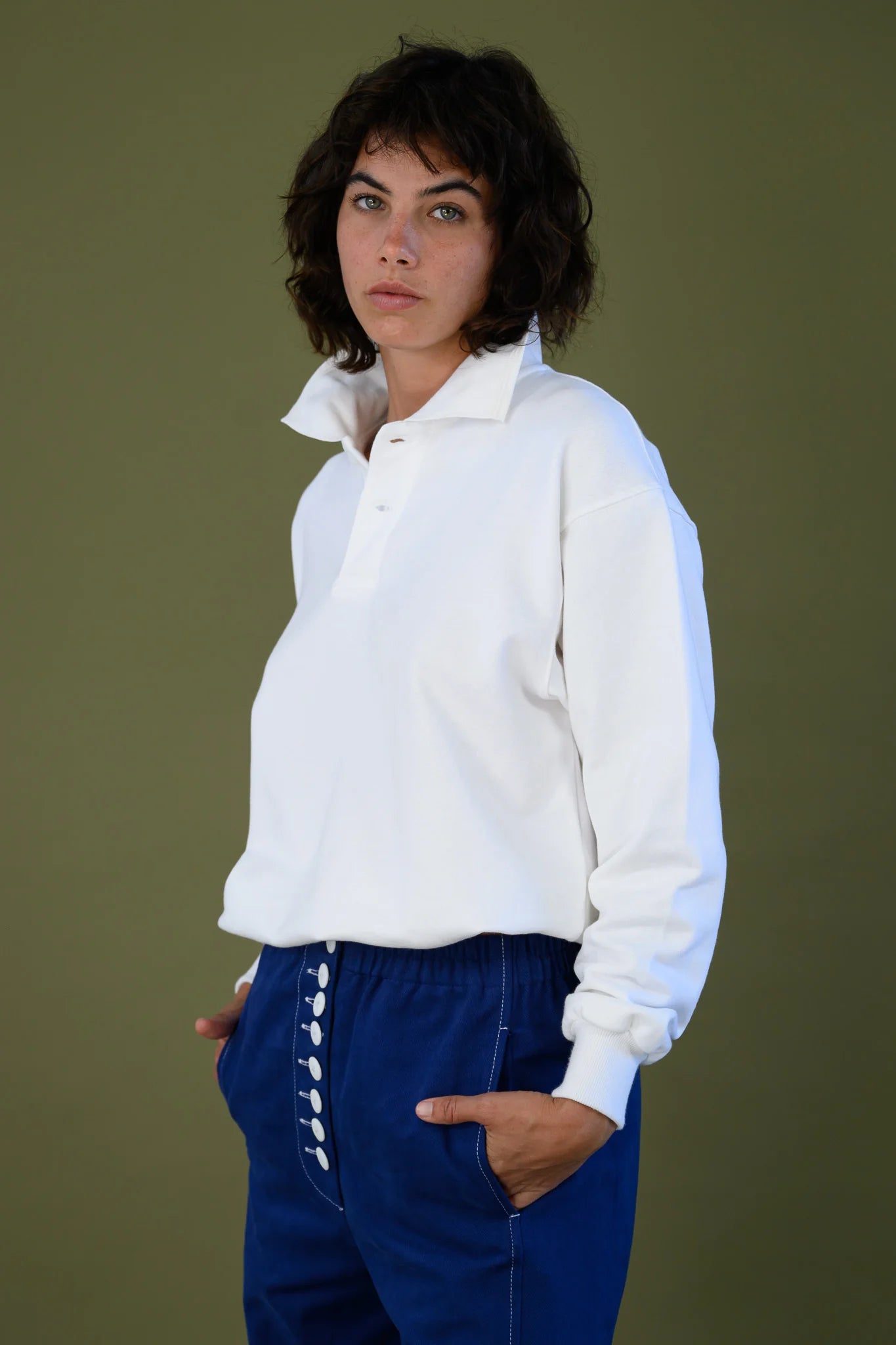 Kennedy - Long Sleeve Polo Sweatshirt by The Boy and I - image 5