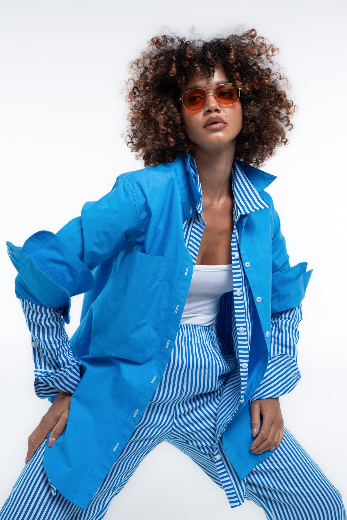 Portside Shirt by The Boy and I — Sailor Blue (Cotton)