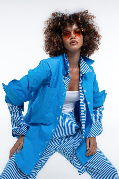 Portside Shirt by The Boy and I — Sailor Blue (Cotton)