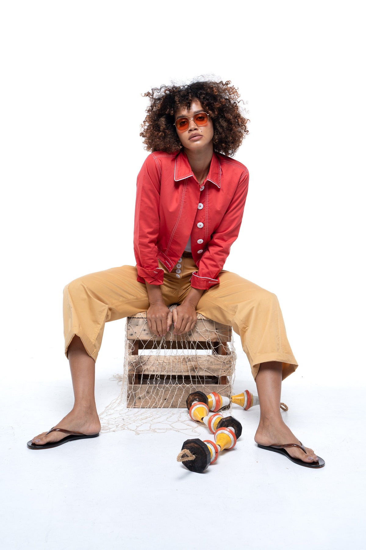 Blaze Button Pants by The Boy and I — Mango