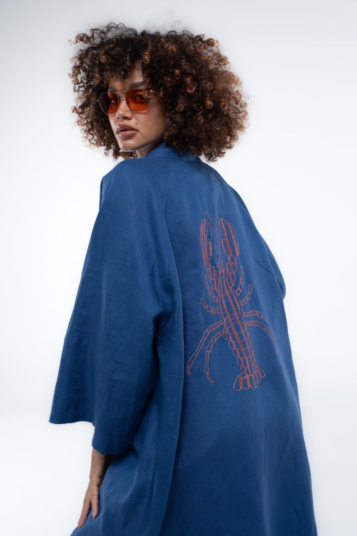 Oceanic Shirt — Cajun Red Lobster (Navy)