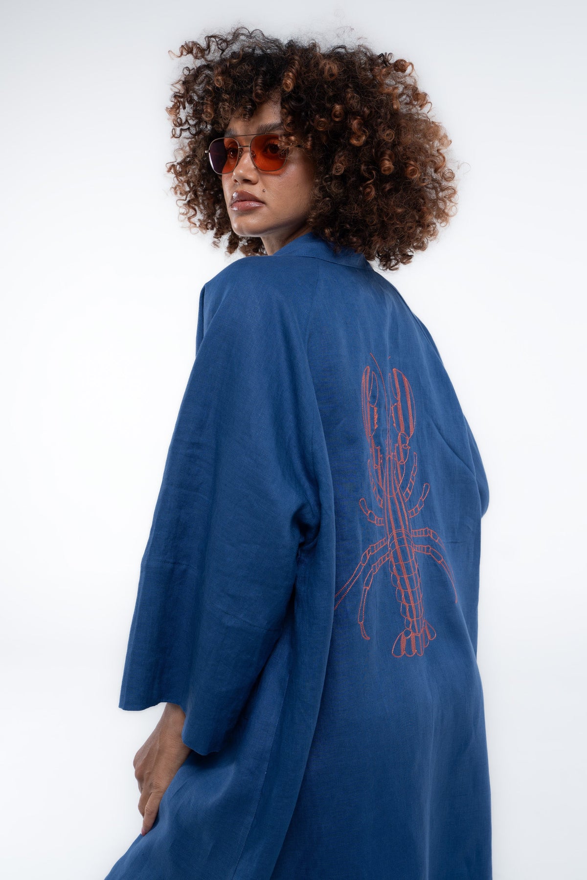 Oceanic Shirt — Cajun Red Lobster (Navy)