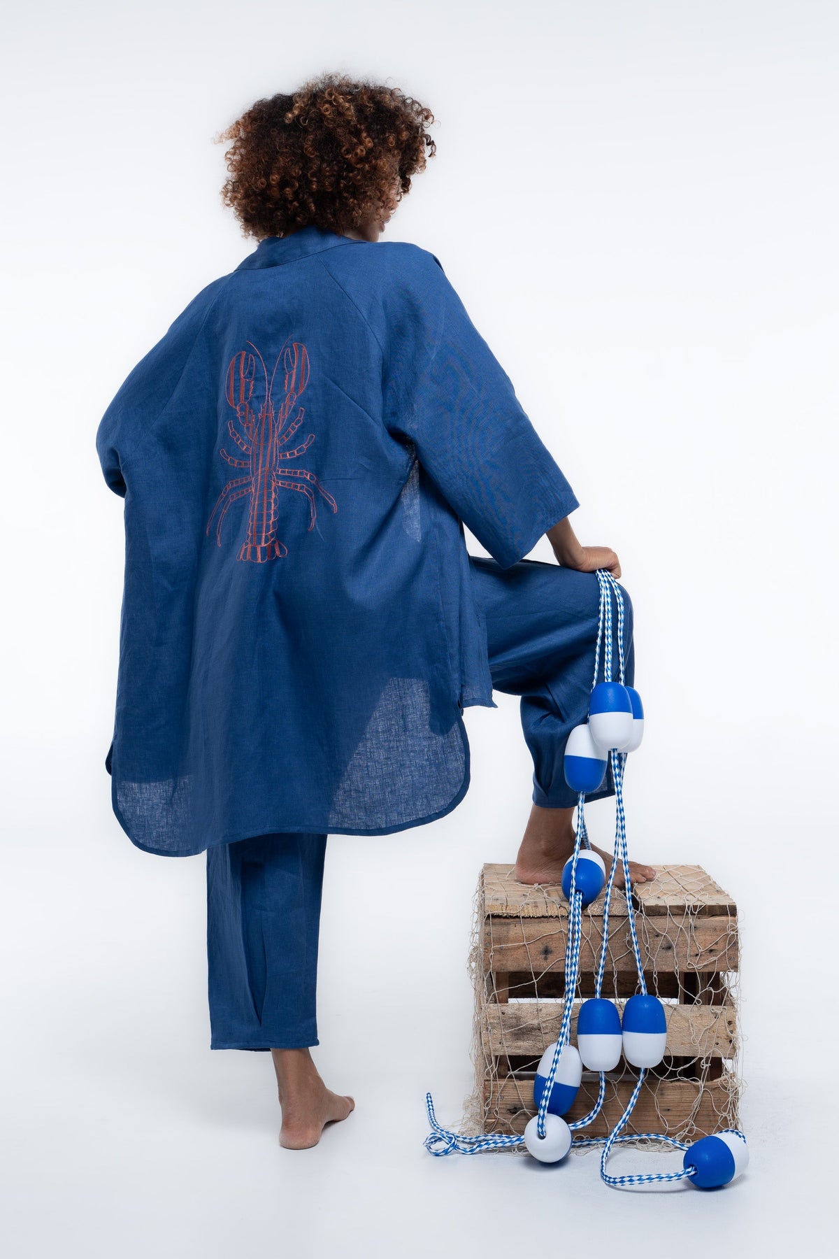 Oceanic Shirt — Cajun Red Lobster (Navy)