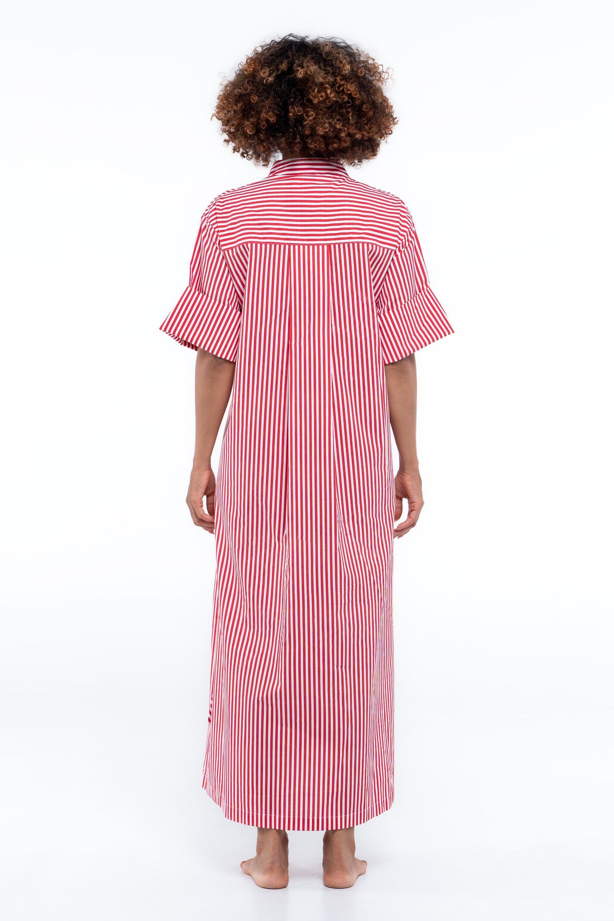 Leon Dress — Red Stripe