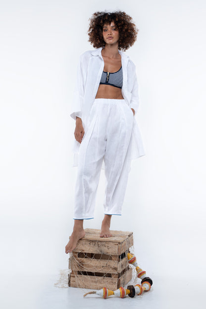 Oceanic Shirt — Sailor Blue Lobster (White)