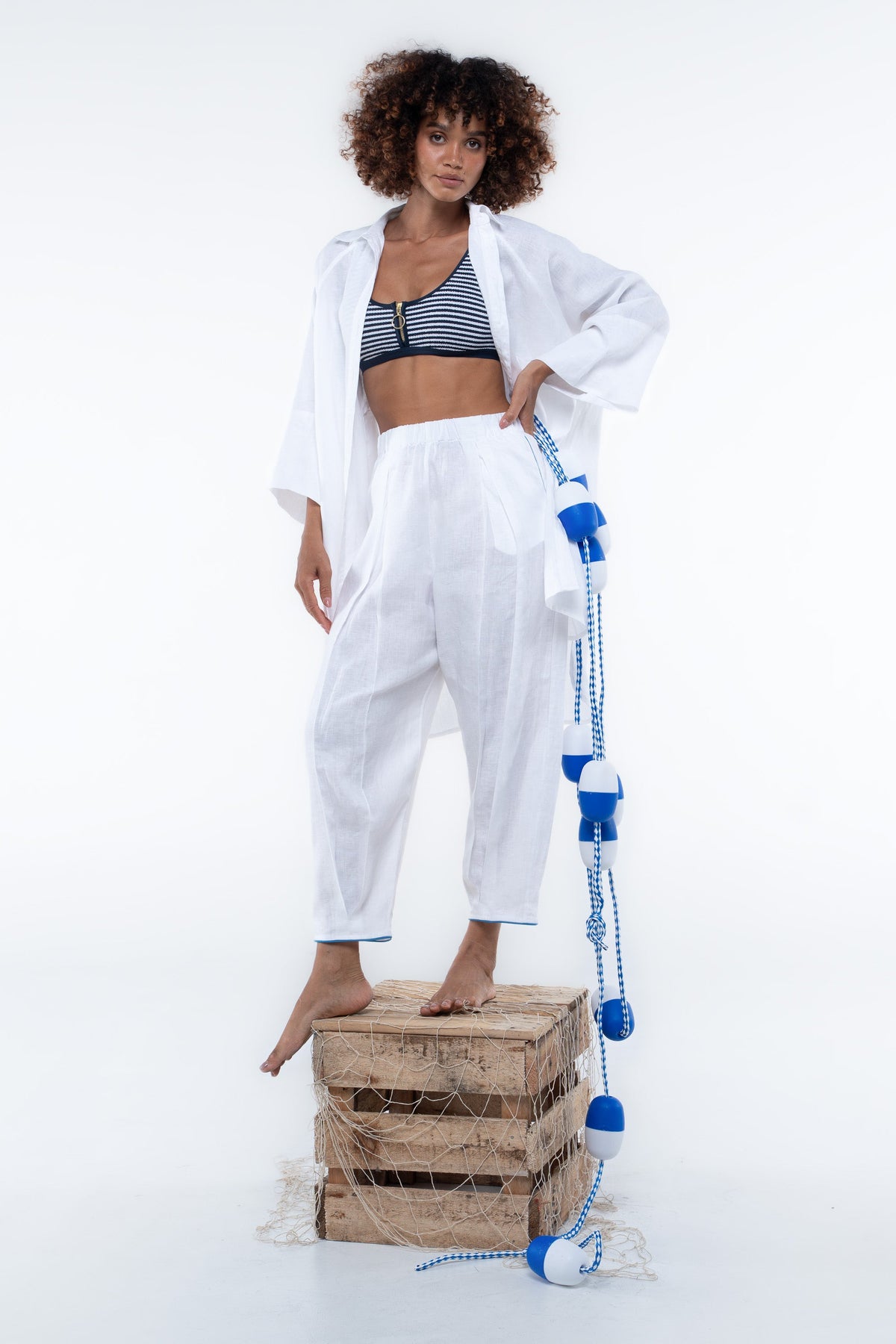 Oceanic Shirt — Sailor Blue Lobster (White)
