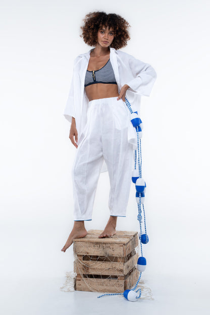 Oceanic Shirt — Sailor Blue Lobster (White)