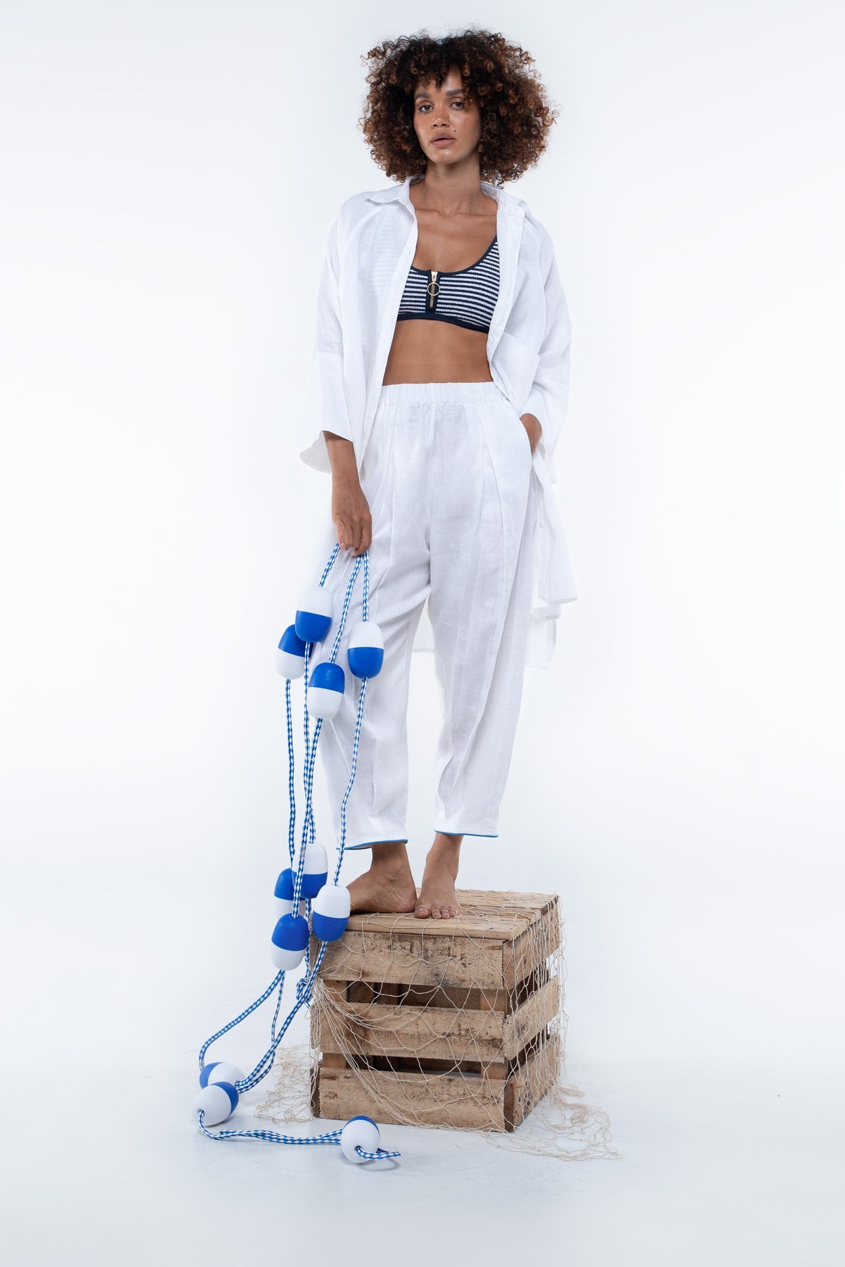 Oceanic Shirt — Sailor Blue Lobster (White)