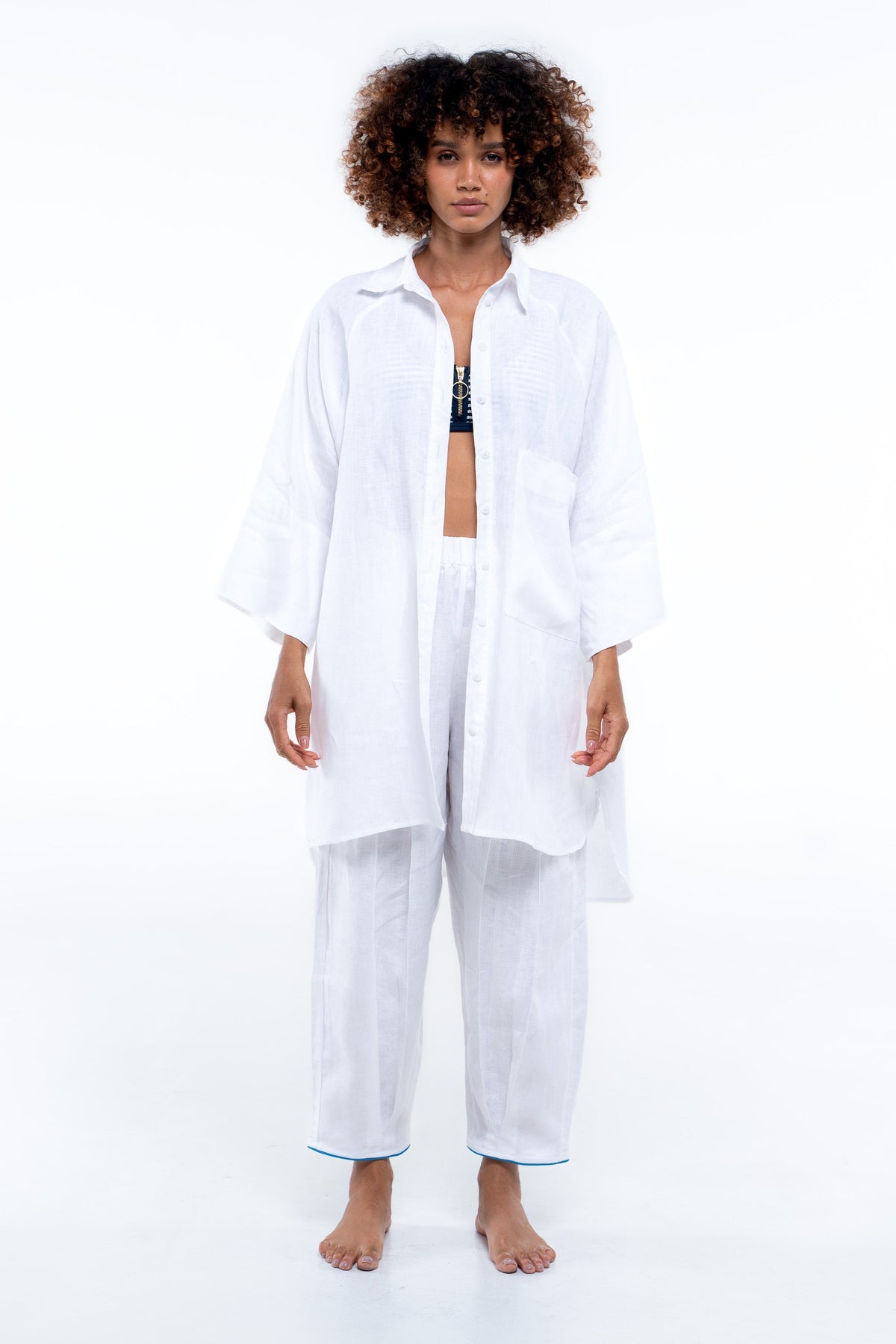 Oceanic Shirt — Sailor Blue Lobster (White)