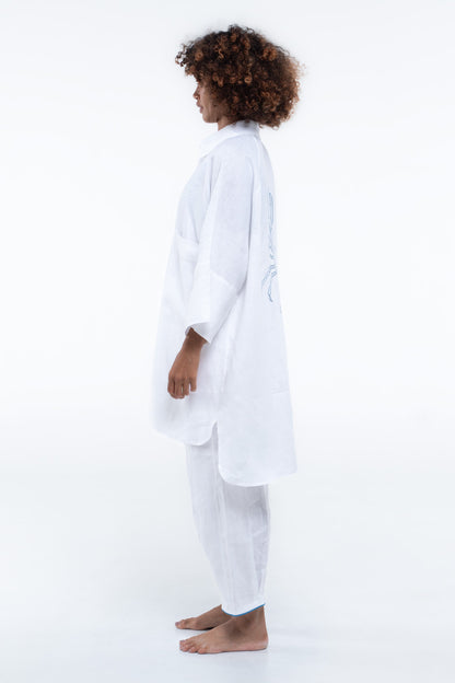 Oceanic Shirt — Sailor Blue Lobster (White)